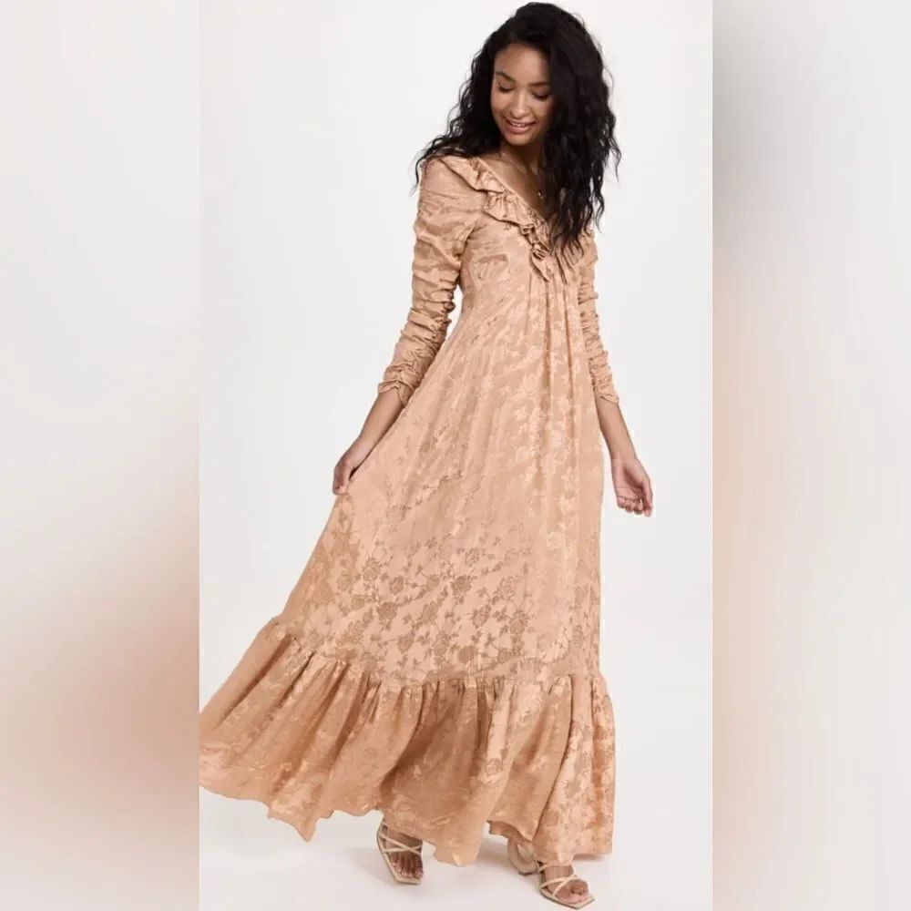 Free People x byTiMo Jacquard Ruffle Gown/ size S
